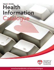 Health Information Catalogue - Heart and Stroke Foundation of Ontario