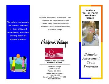 Behavior Assessment Teams Program Brochure - Medical Home