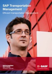 SAP Transportation Management - Efficient ... - BASF IT Services