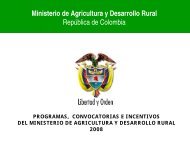 Ministerio de Agricultura y Desarrollo Rural - Departamento ...