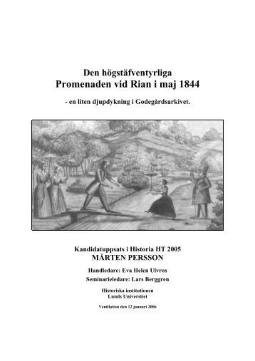 Den hÃ¶gstÃ¤fventyrliga Promenaden vid Rian i maj 1844 - Grilliana