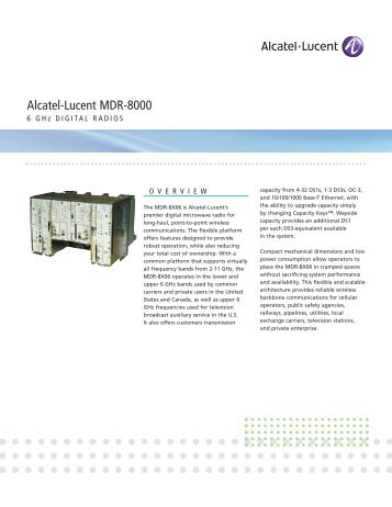 Alcatel-Lucent MDR-8000 6 GHz Digital Radios