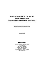 MagTek Device Drivers for Windows, Programming Reference Manual