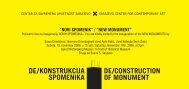 “NOVI SPOMENIK” / “NEW MONUMENT” - Projekt Relations