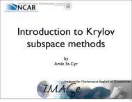 Introduction to Krylov subspace methods - IMAGe