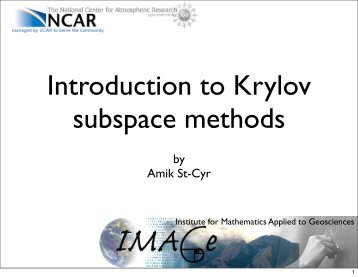 Introduction to Krylov subspace methods - IMAGe