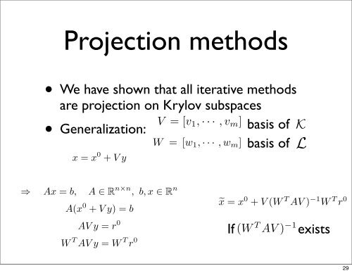 Introduction to Krylov subspace methods - IMAGe