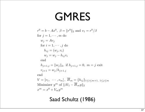 Introduction to Krylov subspace methods - IMAGe