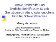 Aktive Sterbehilfe und Ã¤rztliche Beihilfe zum Suizid - Institut fÃ¼r Ethik ...