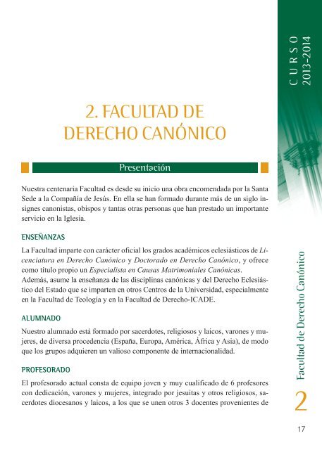 Facultad de Derecho CanÃ³nico - Universidad Pontificia Comillas