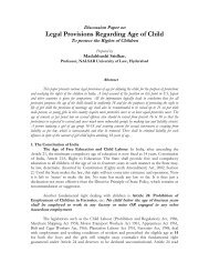 Legal Provisions Regarding Age of Child - National Commission for ...