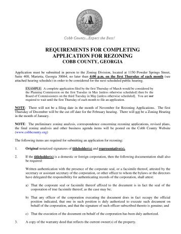 requirements for completing application for rezoning - Community ...
