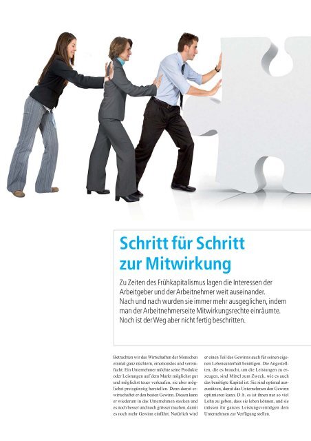 Mitwirkung Participation des travailleurs - Angestellte Schweiz