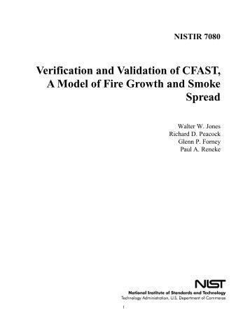 Verification and Validation of CFAST, A Model of Fire Growth and ...
