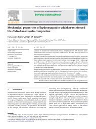 Mechanical properties of hydroxyapatite whisker-reinforced bis-GMA ...