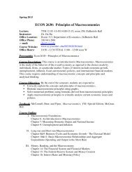 ECON 2630: Principles of Macroeconomics - the Arts and Sciences ...