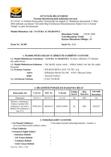 MSDS - Polisan