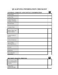 qualifying information checklist - Island Hospitality Management