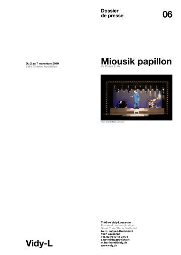 Miousik papillon Vidy-L 06 - Théâtre Vidy-Lausanne
