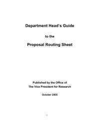 Department Head's Guide Proposal Routing Sheet - Sponsored ...