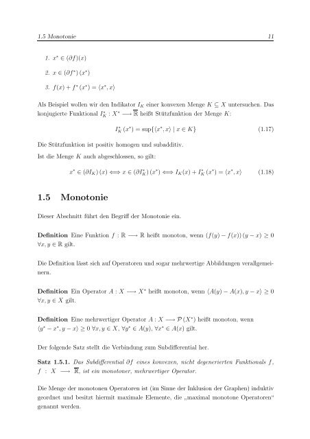 Anwendungen der getrennt konvexen Funktionale in der Mechanik