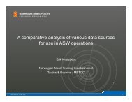A comparative analysis of various data sources for use in ASW ...