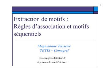 RÃ¨gles d'association et motifs sÃ©quentiels - Site SÃ©curisÃ© du LIRMM