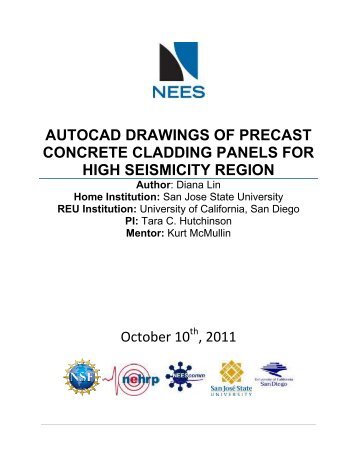 autocad drawings of precast concrete cladding panels for - NEES