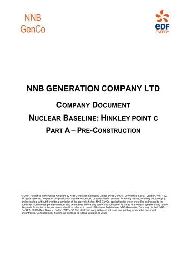 NNB GenCo Nuclear Baseline - EDF Hinkley Point