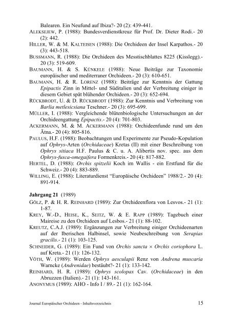 JEO Inhaltsverzeichnis 1-45, 1969-2013 - AHO Baden-Württemberg