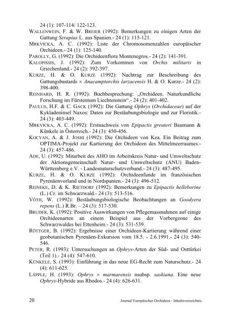 JEO Inhaltsverzeichnis 1-45, 1969-2013 - AHO Baden-Württemberg