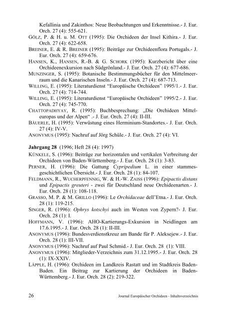 JEO Inhaltsverzeichnis 1-45, 1969-2013 - AHO Baden-Württemberg