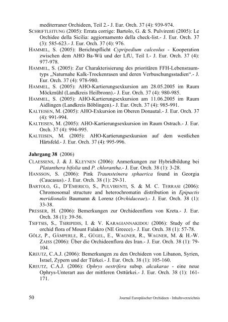 JEO Inhaltsverzeichnis 1-45, 1969-2013 - AHO Baden-Württemberg