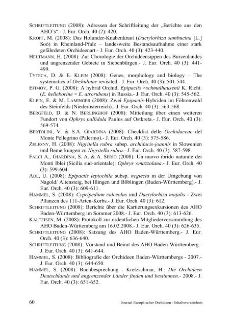 JEO Inhaltsverzeichnis 1-45, 1969-2013 - AHO Baden-Württemberg