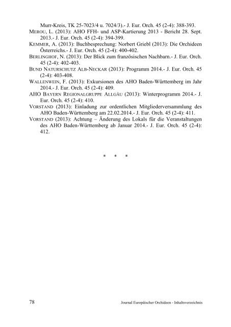 JEO Inhaltsverzeichnis 1-45, 1969-2013 - AHO Baden-Württemberg