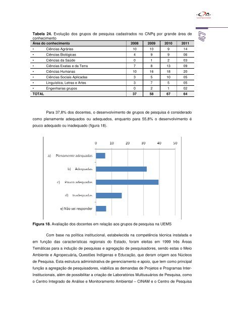 relatÃ³rio da comissÃ£o prÃ³pria de avaliaÃ§Ã£o - Universidade Estadual ...