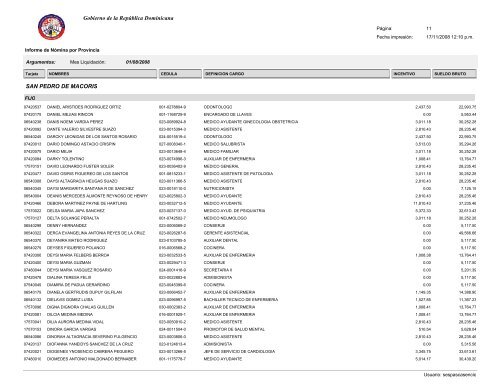 Gobierno de la RepÃºblica Dominicana SAN PEDRO DE MACORIS