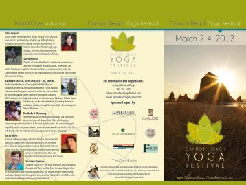 Brochure PDF - Cannon Beach Yoga Festival