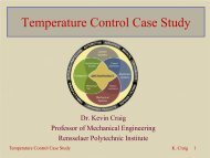 Temperature Control Case Study - Mechatronics
