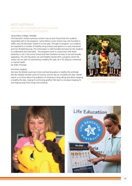 Life Education Australia annual review 2O1O - Hunter Life Education