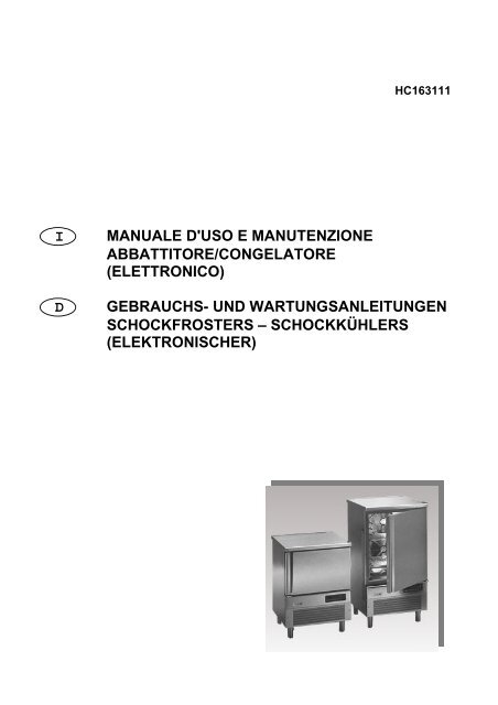 i manuale d'uso e manutenzione abbattitore/congelatore