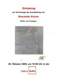 Einladung zur Ausstellung - Galerie KoKo