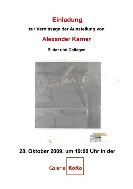 Einladung zur Ausstellung - Galerie KoKo