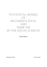 statistical models of incomplete data and their use in the social ...