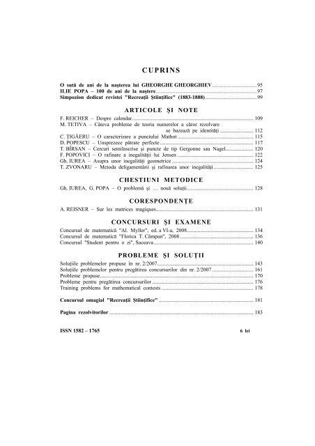 Revista (format .pdf, 1.2 MB) - RecreaÅ£ii Matematice