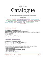 Catalogue - Quimper Unitarian Universalist Fellowship