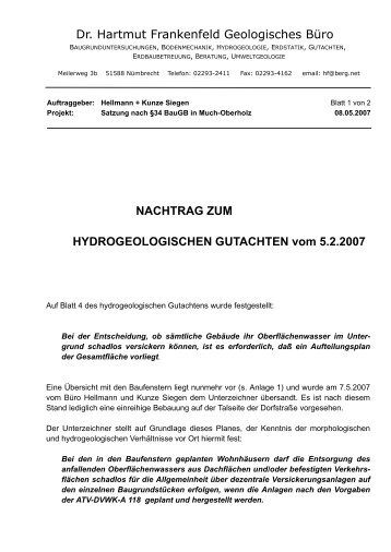 Dr. Hartmut Frankenfeld Geologisches BÃ¼ro ... - Gemeinde Much