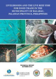 livelihoods and the live reef fish for food trade in the municipality of ...