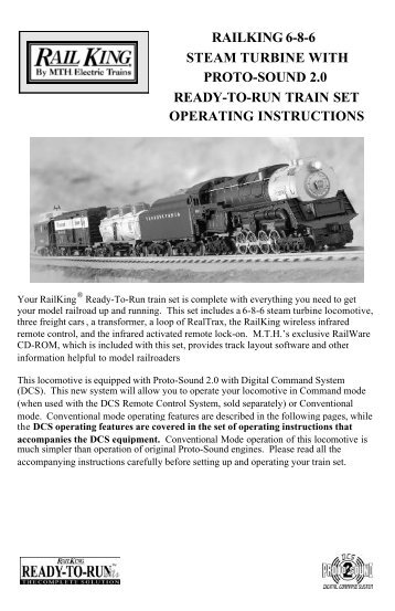 railking 6-8-6 steam turbine with proto-sound 2.0 ready ... - MTH Trains