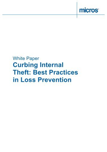 Curbing Internal Theft: Best Practices in Loss Prevention - Torex